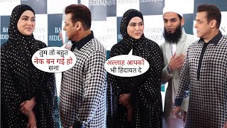 Salman Khan Sana Khan and Mufti Anas Enjoying Iftar Together at Baba Siddique Party [upl. by Ayyidas60]