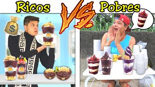 RICOS VS POBRES NA LOJINHA DE AÇAÍ 5 QUEM GANHAR MAIS DINHEIRO VENCE [upl. by Fernand665]