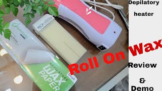 Roll on wax heater and Rica wax cartridge review purchased from flipkartwaxing at home [upl. by Carn]