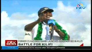 Former CS Kazungu Kambi launches governor bid in Kilifi [upl. by Aiek]