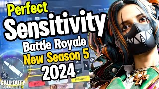 Best Sensitivity Settings For Call Of Duty Mobile Battle Royale Season 5  Br Sensitivity CODM 2024 [upl. by Read]