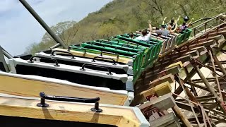 2023 Thunderation Back Row POV  Worlds BEST Arrow Mine Train  Silver Dollar City [upl. by Anaugal]