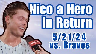 Nico Hoerner Sends to a 43 WalkOff Win vs Braves  May 21 2024 [upl. by Nohsad488]