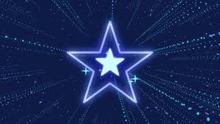 Star Tunnel in Space Background Video Loop Blue Neon Stars Screensaver VJ Wallpaper Free to Use [upl. by Annirtak]