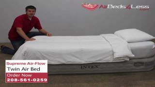 Intex Raised Twin Supreme Air Flow Air Bed [upl. by Akcirahs]