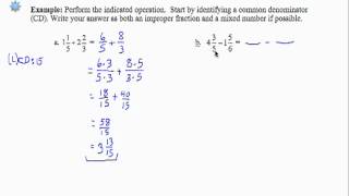 SWL3E7 Basic Arithmetic  Adding amp Subtracting Mixed Numbers [upl. by Aspia]