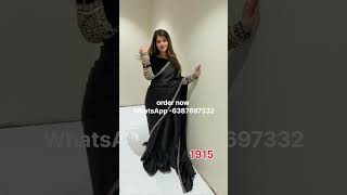 Beautiful Embroidery Velvet Saree 🔥saree fashion onlineshopping [upl. by Yknip]