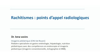 Rachitismes  points dappel radiologiques [upl. by Palmore572]