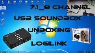 LogiLink 71 Kanal USB Sound Box  UnboxingReviewInstallation [upl. by Tamera]