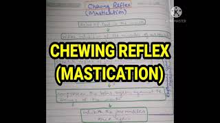 Chewing Reflex  GIT  Physiology  CHILL MEDICOS [upl. by Anaet837]