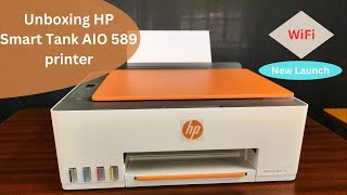 Unboxing HP SmartTank 589 Wifi Allinone Printer tech technology printer hp work lifestyle [upl. by Ranee]