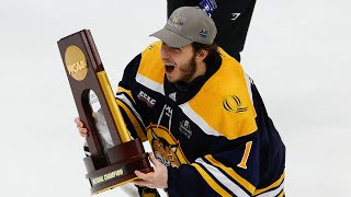 Quinnipiac wins 1st Frozen Four national championship in dramatic fashion 👏 [upl. by Claude]