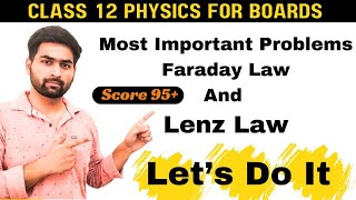 Problems of Faraday law  Lenz Law  Electromagnetic Induction lass 12 Physics CBSE [upl. by Marih590]