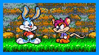 Tiny Toon Adventures Busters Hidden Treasure Sega Genesis full game completion session 🐰🥕🎮 [upl. by Kemme327]