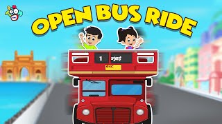 Open Bus Ride  Mumbai Tour with Friends  English Cartoon  Moral Stories  PunToon Kids [upl. by Geldens]