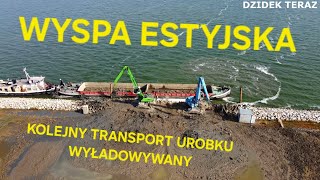 WYSPA ESTYJSKA  KOLEJNY TRANSPORT UROBKU WYŁADOWYWANY [upl. by Fraya]