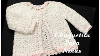 Chaquetita o chambrita tejida a crochet paso a paso  Varias Medidas Tejidos Fácil [upl. by Phip]