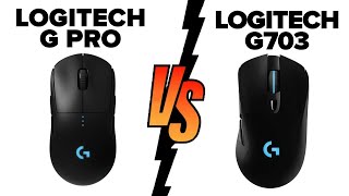 Logitech G Pro Wireless vs Logitech G703 LIGHTSPEED  Which Mouse Is Better [upl. by Alliuqet631]