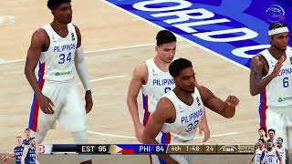 GILAS PILIPINAS vs ESTONIA Wild Ending 4th Quarter and Overtime Thompson BuzzerBeater [upl. by Etnaed]