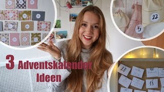 Last Minute Adventskalender selber basteln DIY  3 Adventskalender Ideen [upl. by Kovar968]