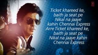 Chennai Express Full Title Song With Lyrics HD [upl. by Chui]