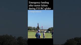 Emergency landing F5J RC glider motor gear failed [upl. by Eened686]