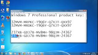 Windows 7 Professional product key [upl. by Astra]