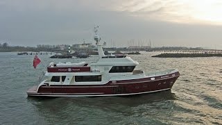 Privateer Trawler 65  Preview flight movie of the Dutch steel Trawler yacht  Custom built [upl. by Farleigh]