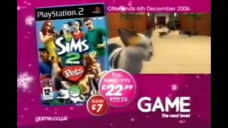 The Sims 2 Pets PS2 Game Store UK Advert [upl. by Ahsienyt]