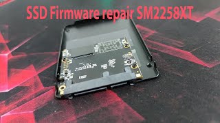 SSD Firmware repair SM2258XT controller [upl. by Ecyar952]