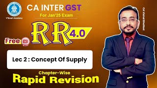 🚀02 GST Revision  Concept of Supply COS  CA amp CMA Inter IDT Fast Track  Jan25  VB Sir [upl. by Elwyn]