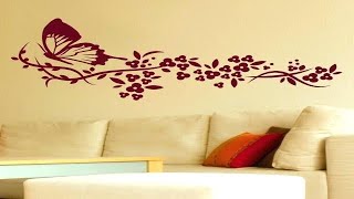 BEAUTIFUL WALL DESIGNS FOR LIVING ROOM [upl. by Eetnahc101]