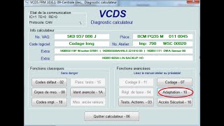 TUTO VAGCOM activer option caché voiture Codage VCDS  Activation doptions cachées [upl. by Ivy]