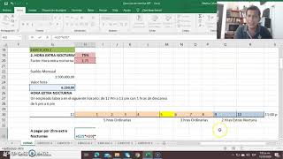 17 EJERCICIOS LIQUIDACIÓN HORAS EXTRAS Y RECARGOS [upl. by Myra]