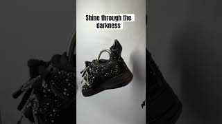 ✨How to custom Air Force ones Black Diamonds ✨ customairforce1 kicks shoesfashion [upl. by Emarej]