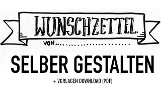 WUNSCHZETTEL zu WEIHNACHTEN zeichnen und gestalten ➡ Komplette Anleitung Vorlagen und Tutorial [upl. by Llirrem]