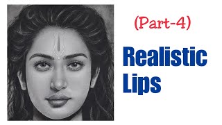 Realistic Pencil Portrait Tutorial Part4 LIPS LORD RAMA [upl. by Ottie125]