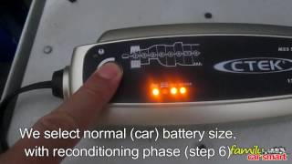 CTEK MXS 50 Charger Review part 2 of 2 setup charging and result [upl. by Akenaj]