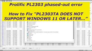 How to Fix quotPL2303TA DOES NOT SUPPORT WINDOWS 11 OR LATERquot Baofeng Retevis Radioddity Yaesu [upl. by Areem]