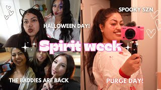 grwm for school spirit week CHAOTIC  Halloween day dressing up [upl. by Wieren]