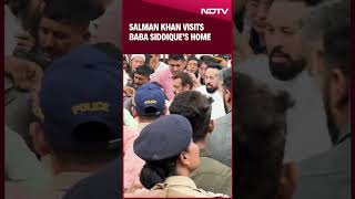 Baba Siddique Funeral  Salman Khan Visits Baba Siddiques Home [upl. by Leirol23]