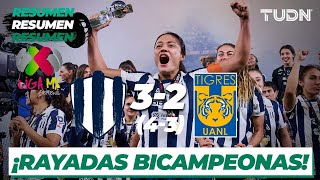 Resumen y goles  Monterrey 4323 Tigres  Liga Mx Femenil AP2024Final  TUDN [upl. by Ainar]