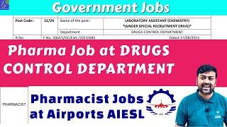 Pharmacy Job at DRUGS CONTROL DEPARTMENT  DSSSB Pharma Vacancy 2024  AIESL Job for Pharmacist [upl. by Yzdnil956]