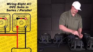 Subwoofer Wiring 8 DVC Subs in Series Parallel [upl. by Romeu]