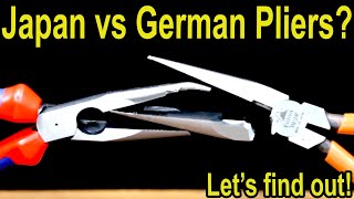 Japan vs German Pliers LONG NOSE Knipex Vampliers Klein Fujiya Irwin Kobalt Needle Nose [upl. by Llerred]