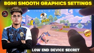 BGMI SMOOTH GRAPHICS SETTINGS ⁉️  HOW TO FIX LAG IN BGMI  BGMI LAG FIX TIPS AND TRICKS 2024 🔥 [upl. by Aronoel]