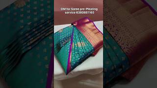 SAREE PREPLEATING AND FOLDING ✅🥻 trending saree tutorial fashion viralshort [upl. by Edaj248]