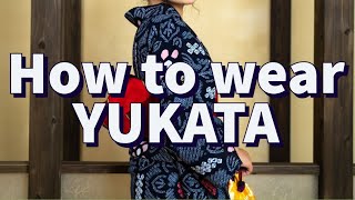 How to Wear Yukata including how to tie a yukata obi [upl. by Dara240]