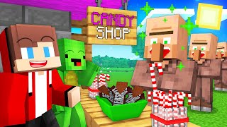 JJ and Mikey Open CANDY STORE in Minecraft  Maizen [upl. by Coralyn979]