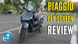 OEM Piaggio Sport Style Fly Screen Windshield Review  Piaggio Liberty 150S 4K Not FACO [upl. by Lamori]